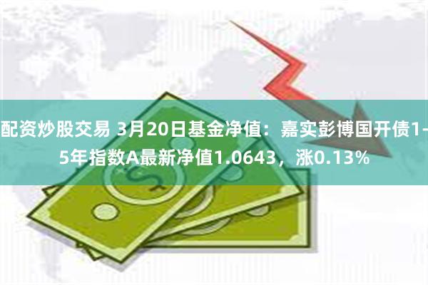 配资炒股交易 3月20日基金净值：嘉实彭博国开债1-5年指数A最新净值1.0643，涨0.13%
