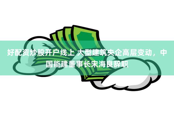 好配资炒股开户线上 大型建筑央企高层变动，中国能建董事长宋海良辞职