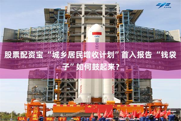 股票配资宝 “城乡居民增收计划”首入报告 “钱袋子”如何鼓起来？