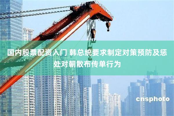 国内股票配资入门 韩总统要求制定对策预防及惩处对朝散布传单行为