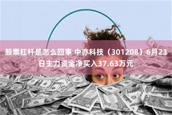 股票杠杆是怎么回事 中亦科技（301208）6月23日主力资金净买入37.63万元