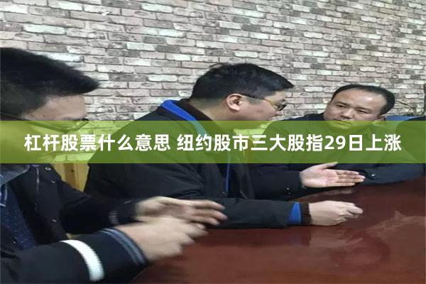 杠杆股票什么意思 纽约股市三大股指29日上涨