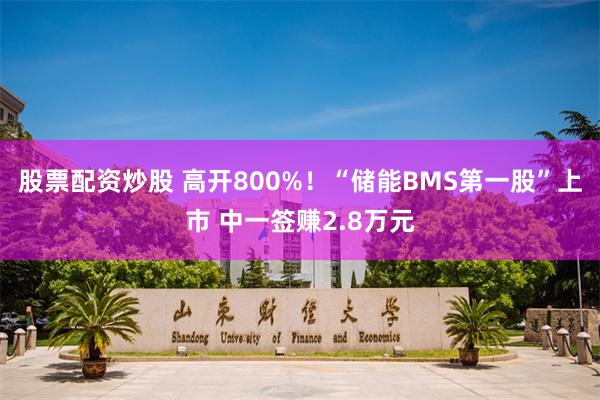 股票配资炒股 高开800%！“储能BMS第一股”上市 中一签赚2.8万元
