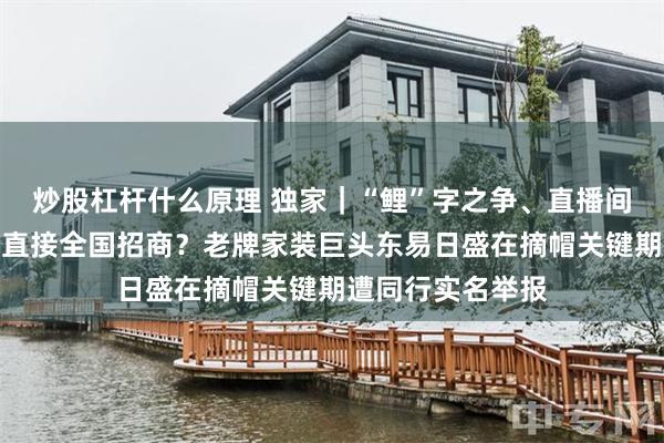 炒股杠杆什么原理 独家|“鲤”字之争、直播间踢人、无门店却直接全国招商?老牌家装巨头东易日盛在摘帽关键期遭同行实名举报