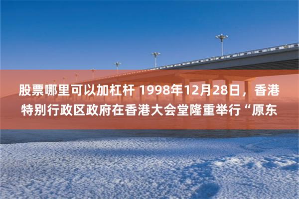 股票哪里可以加杠杆 1998年12月28日,香港特别行政区政府在香港大会堂隆重举行“原东