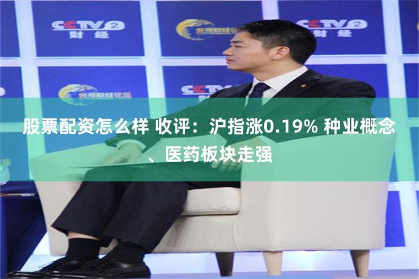 股票配资怎么样 收评：沪指涨0.19% 种业概念、医药板块走强